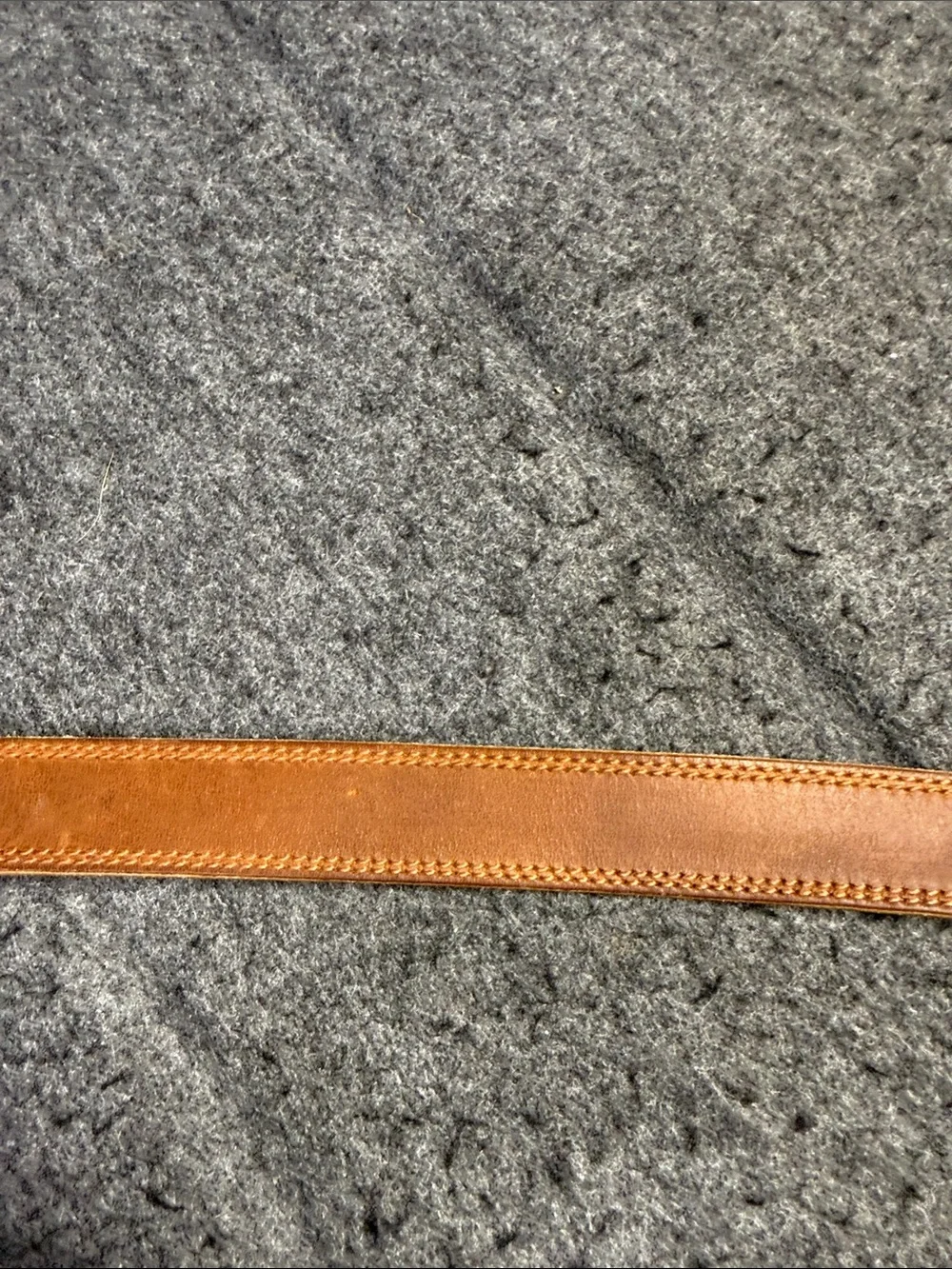 Polo by Ralph Lauren Brown Leather Belt with Brass Buckle